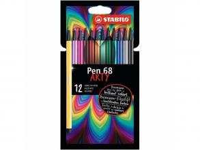 STABILO Pen 68 Pinsel ARTY 12er-Pinselset