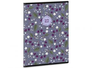 Ars Una: Lovely Bloom Bluebells extra geheftetes kariertes Notizbuch A/5