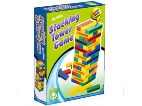 Buntes Jenga-Brettspiel zum Turmbau