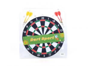 Dartscheibe aus Holz mit Pfeilen 30cm