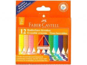 Faber-Castell Satz mit 12 dünnen, radierbaren Buntstiften