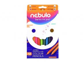 Nebulo Jumbo Dreikant-Buntstift-Set 12 Stück/Packung