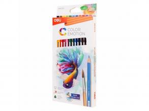 Deli Color Emotion 12er-Pack Aquarellstifte-Set