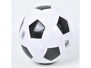 Aufblasbarer Kunstlederfußball schwarz-weiß 23cm