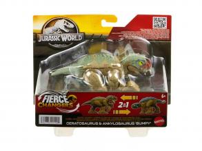 Jurassic World: Fierce Changers - Ceratosaurus & Ankylosaurus Convertible Dinosaurier - Mattel