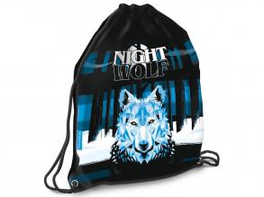 Ars Una: Nightwolf Wolf Muster Turnbeutel, Sportbeutel 32x42cm