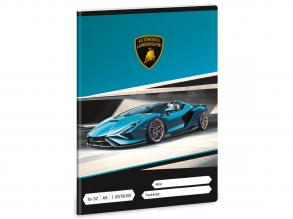 Ars Una: Lamborghini blau 2. Klasse Notizbuch A/5