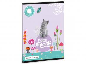 Ars Una: Cute Animals - Kitten mit Kätzchen 2. Klasse Linealheft A/5