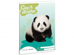 Ars Una: Cute Animals - Panda 2. Klasse liniertes Notizbuch A/5