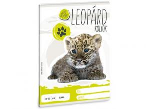 Cute Animals - Leopard glattes Notizbuch A/5