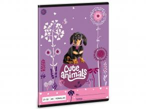 Ars Una: Cute Animals - Welpe Dackel liniertes Notizbuch A/5