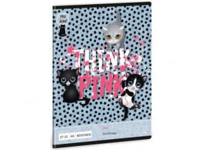 Ars Una: Think Pink kariertes Notizbuch A/5 27-32