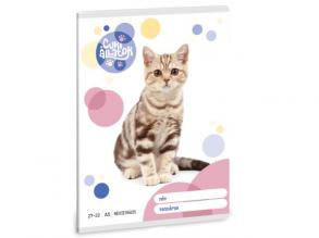 Ars Una: Niedliche Tiere - American Shorthair Cat kariertes Heft A/5 27-32