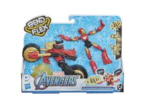 Avengers Bend und Flex Rider Iron Man Figur mit Motorrad - Hasbro