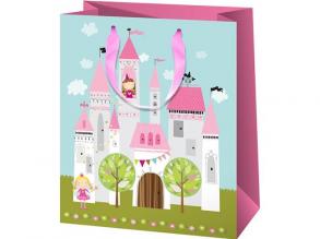 Prinzessin Schloss exklusiv große Geschenktasche 26x13x32cm