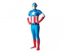 2nd Skin Captain America Herren Kostüm