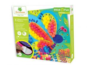 Stick'N Fun Pompon-Schmetterling-Bastelset