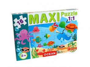 Maxi-Puzzle mit Meerestieren - D-Toys