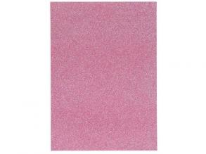 Spirit: selbstklebende Deko-Schaumstoffplatte mit Glitter in rosa A/4 1St.