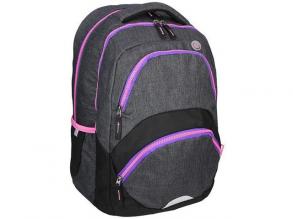 Spirit: Freedom dunkelgraue und rosa abgerundete Schultasche, Rucksack