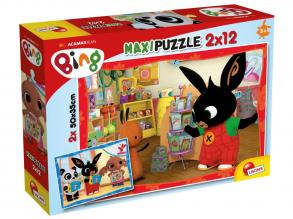 Bing maxi puzzle 2x12 Teile, Bing in der Schule