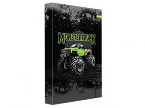 Geist: Monster Truck Notizbuch mit Gummiband Größe A/4