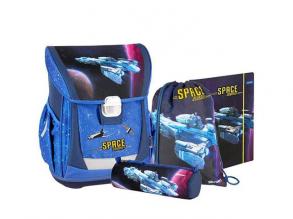 Spirit: Schulranzen mit Weltraummuster, Rucksack 4er-Set