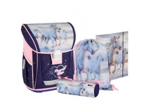 Spirit: Cool Magical Horse Reiter ergonomische Schultasche, Rucksack 4er Set