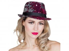 Fedora Wendepailletten silber/pink Unisex Erwachsene Kopfbedeckung Größe: Standard