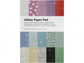 Glitzerpapierblock A4 150gr, 30 Blatt