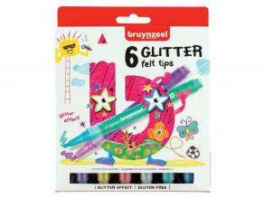 Bruynzeel Kids Glitter Filzstifte, 6tlg.