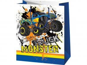 Monster Truck Muster mittlere Geschenktüte 18x10x23cm