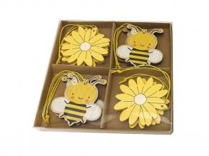 Frühling Dekoration Figur 8pcs Blume und Biene