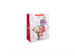 Geschenktüten - kleiner Teddybär mit Geschenken