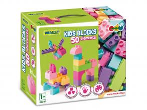 Kids Blocks pastellfarbene Bauklötze Satz von 50 - Wader