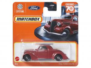 Matchbox: 1936 Ford Coupe burgunderfarbenes Kleinwagenmodell 1/64 - Mattel