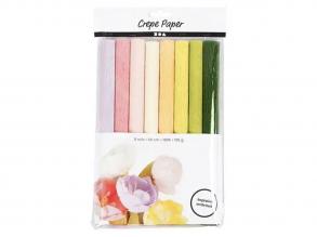 Krepppapier Pastellfarben, 8 Blatt