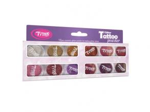 TyToo: Sortiment von warmen Farben Glitter Pulver Set 12x2,5ml