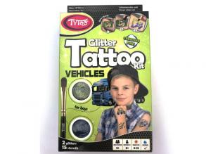 TyToo: Fahrzeuge Glitzer-Tattoo-Set