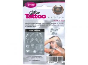 TysToo: 15teiliges Glitzer-Tattoo-Schablonenset für Mädchen