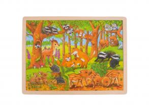 Wooden Puzzle - Waldtiere, 48pcs.