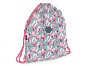 Ars Una: Rosy Magnolia Muster Turnbeutel, Sportbeutel 32x42cm