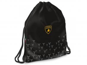 Ars Una: Lamborghini schwarzer Teenager Turnbeutel, Sporttasche 37,5x46cm