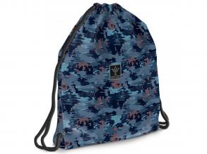 Ars Una: Hyde blue camouflage Turnbeutel, Sporttasche 37,5x46cm