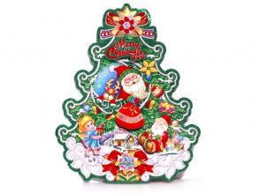 3D Weihnachtskranz Muster /26x32cm 2pcs Karton Dekoration