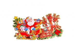 3D Frohe Weihnachten Karton Dekoration mit Schriftzug/32x17cm 2pcs