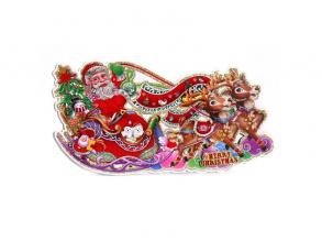 3D-Weihnachtsmann-Muster/24x45cm 2pcs Karton Dekoration