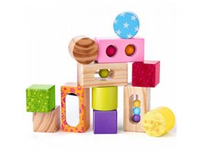 Niny Holzbausteine mit Kugeln und Spiegel 12er Set - Woodyland