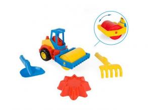 Tech Truck Straßenwalze mit Sandkasten Set 24cm - Wader