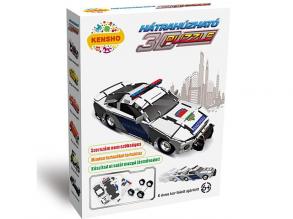 Einziehbares Polizeiauto 3D-Puzzle